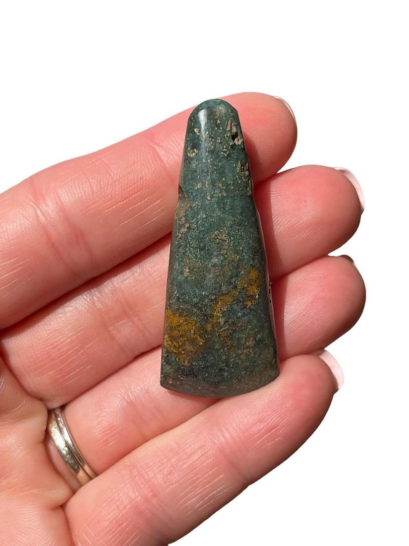 Pre-Columbian Blue Jade Axe Pendant (1 of 7)