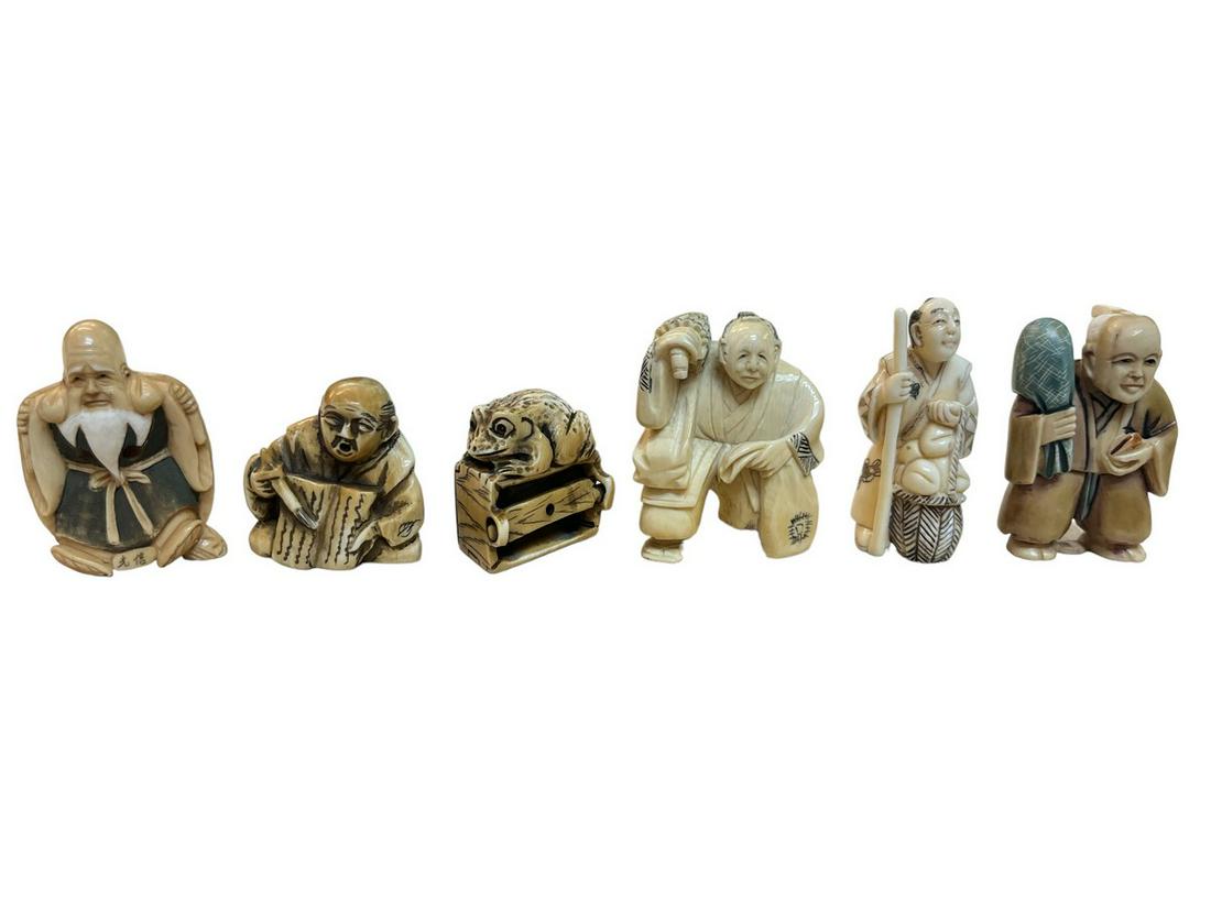 Antique Carved Netsukes, 6 (1 of 1)