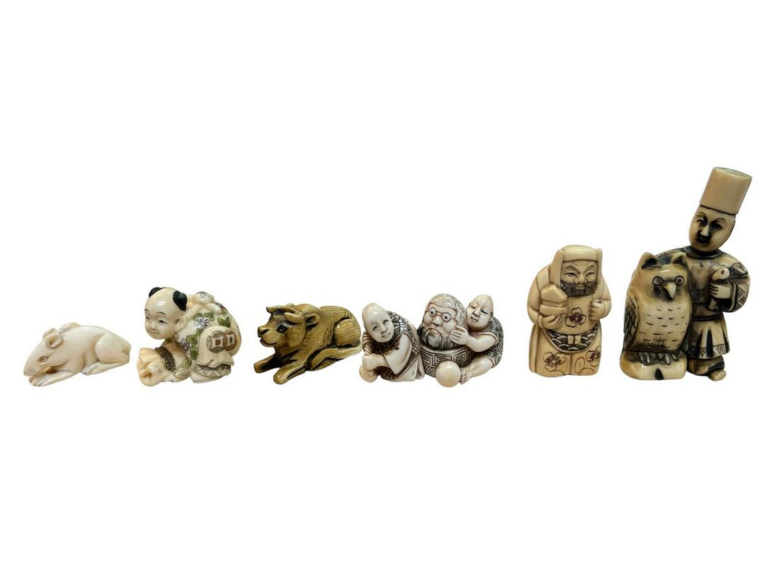 Antique Carved Netsukes, 6 (1 of 1)