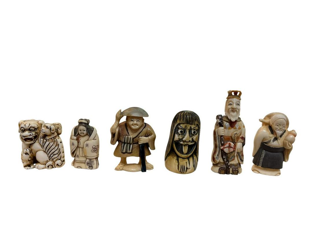 Antique Carved Netsukes, 6 (1 of 1)