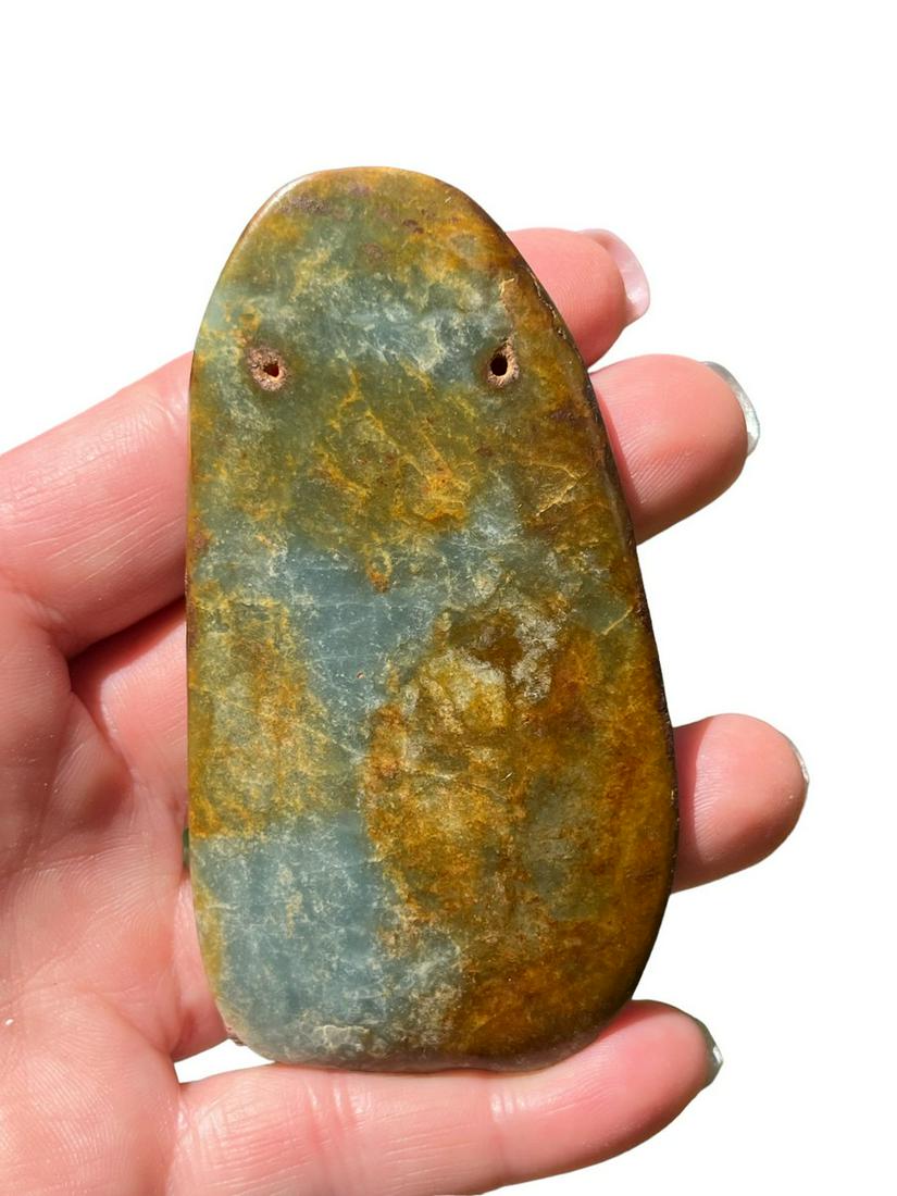 Pre-Columbian Blue Jade Pendant (1 of 6)