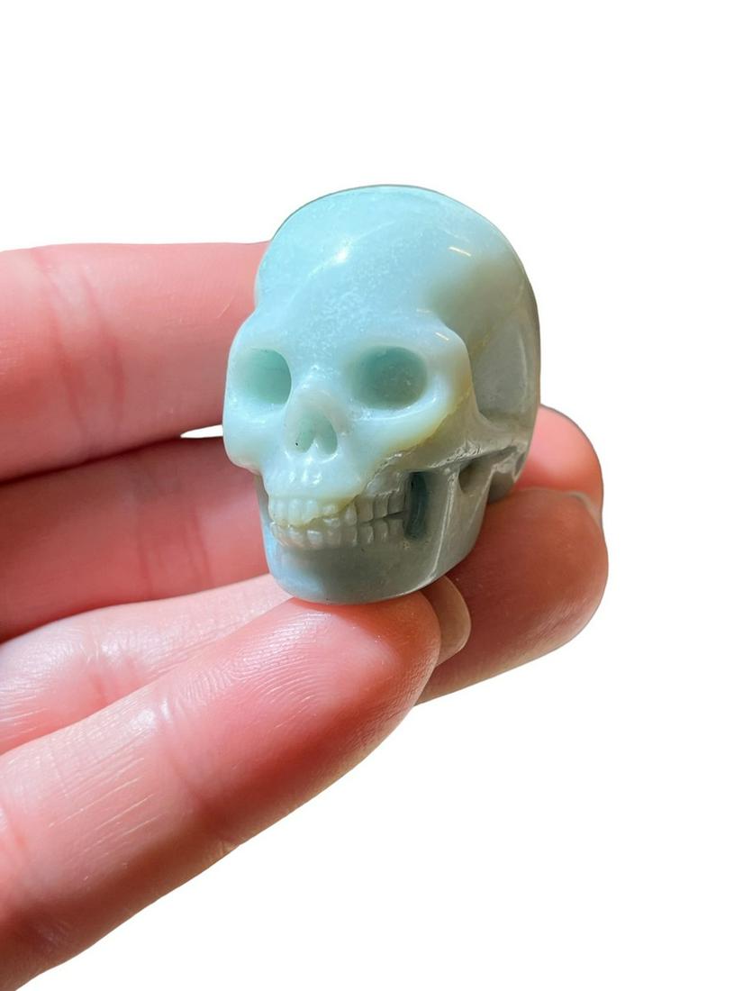 Antique/Vintage Fine Gemstone Skull Carving (1 of 7)
