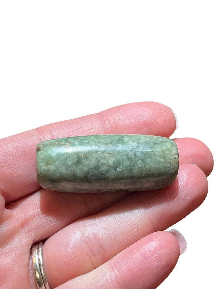 Pre-Columbian Jade Tubular Bead (1 of 5)