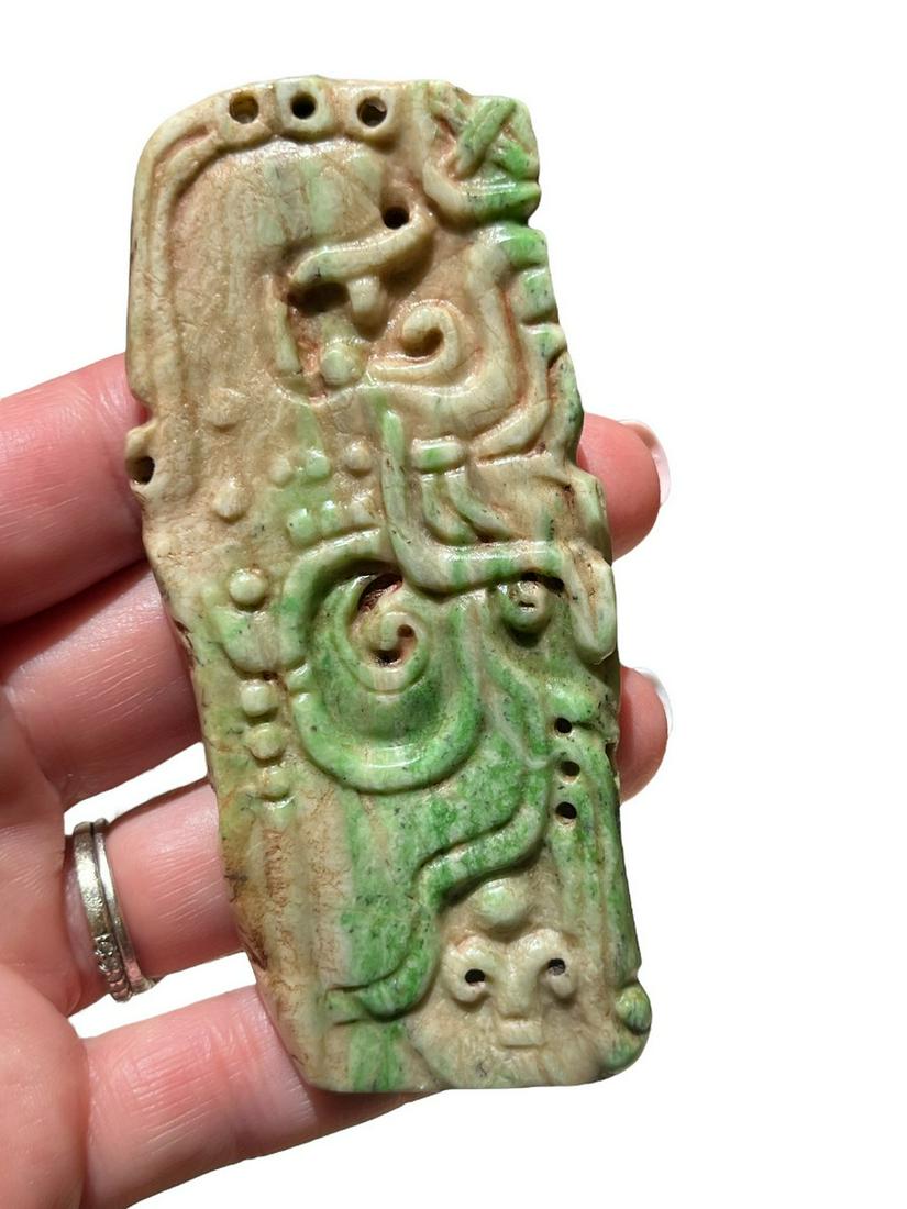Pre-Columbian Mayan Jade Pectoral (1 of 8)