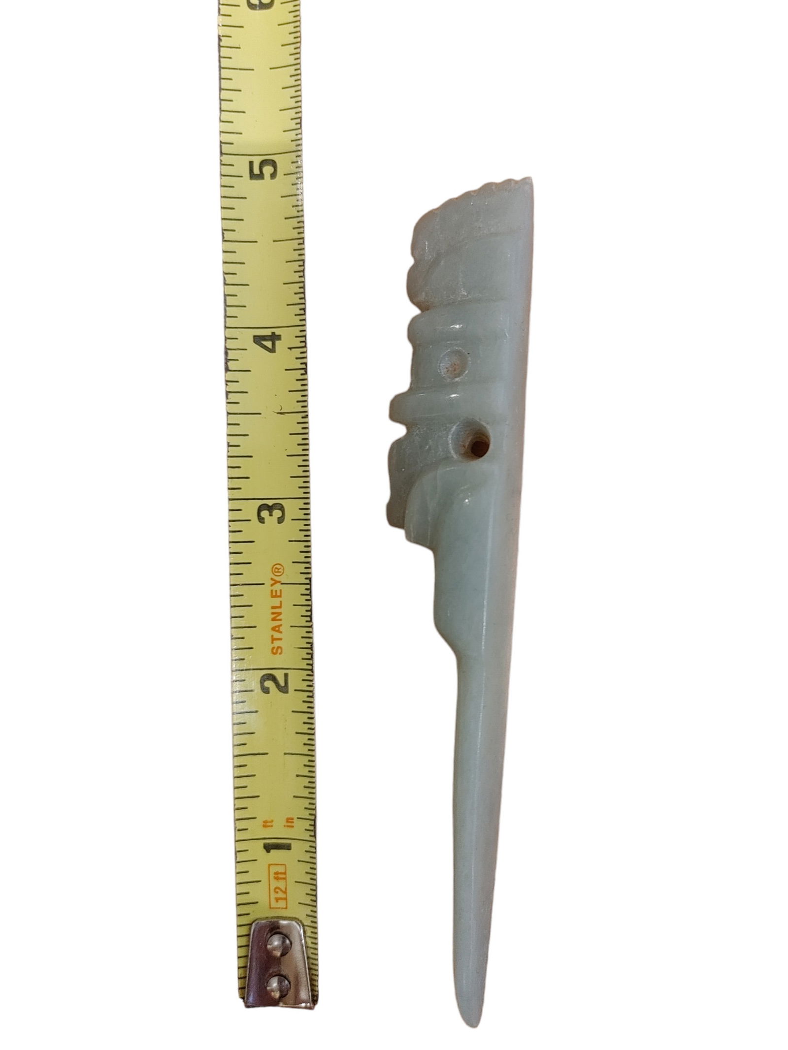 Pre-Columbian Crested Avian Celt Pendant (1 of 5)