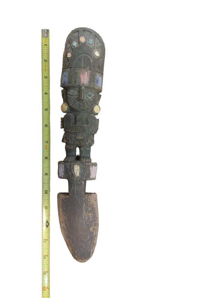 Pre-Columbian Peruvian Wood Staff with Inlay (1 of 3)