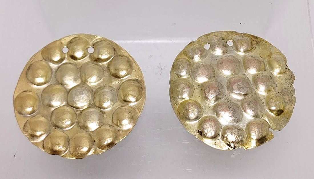 Pre-Columbian Gold Gilded Disc Pendant Pair (1 of 2)