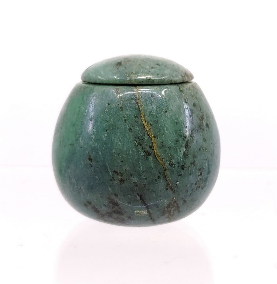 Pre-Columbian Jade Container with Lid (1 of 7)