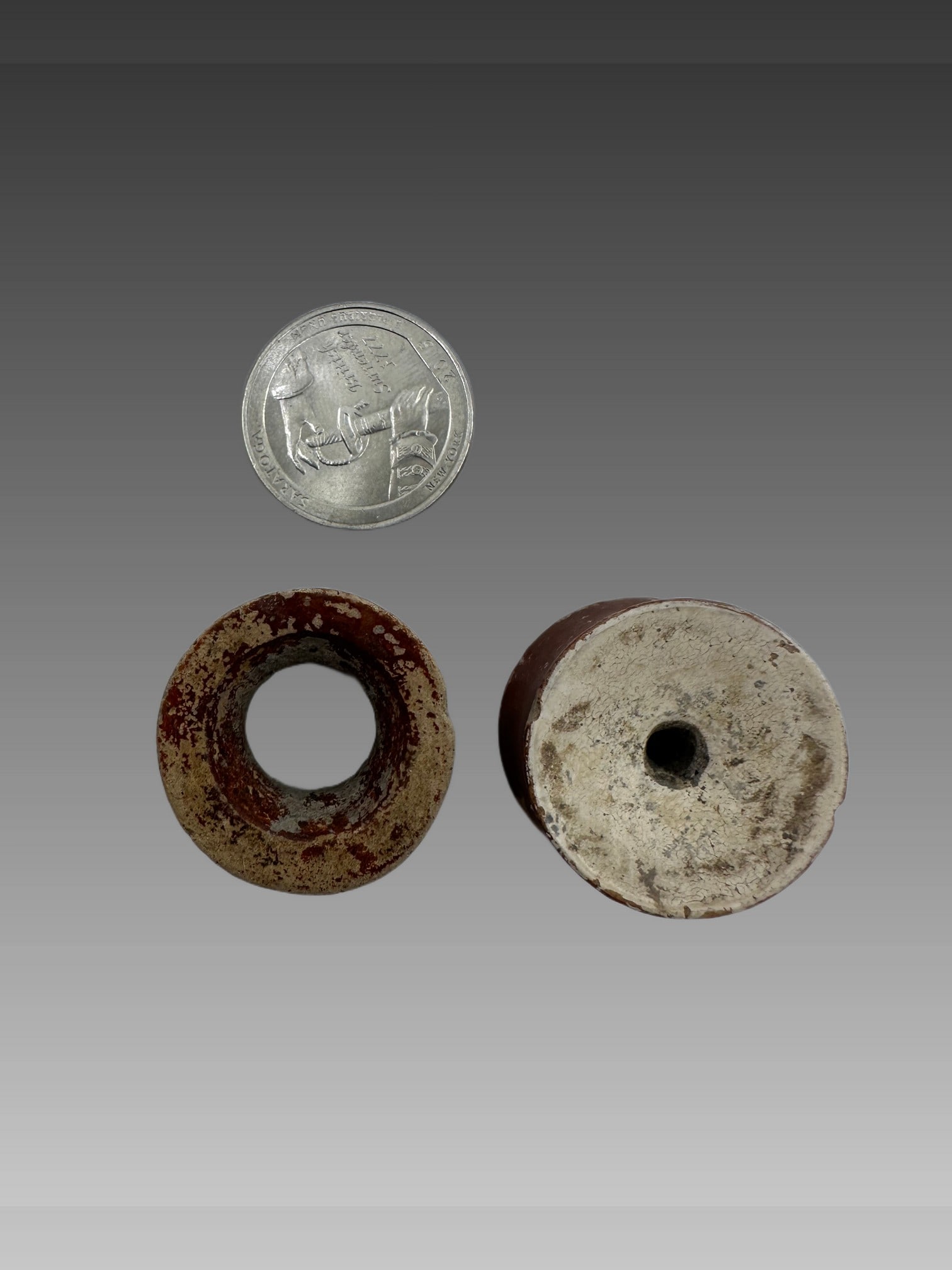 Precolumbian Clay Earspools, Mayan (1 of 2)