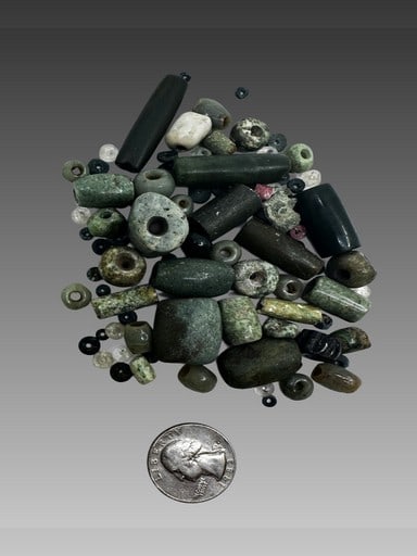 Collection of Precolumbian Jade Beads (1 of 2)