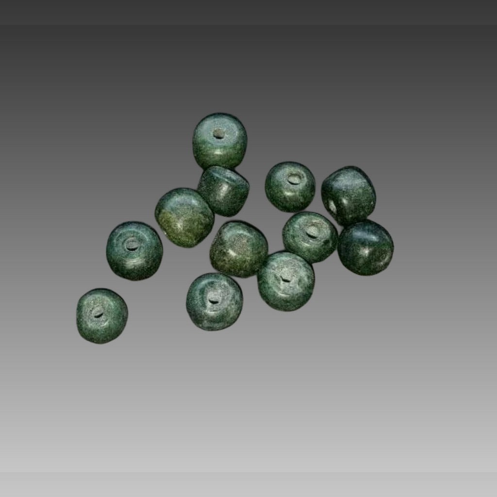 Precolumbian Jade Beads, Mayan (1 of 3)