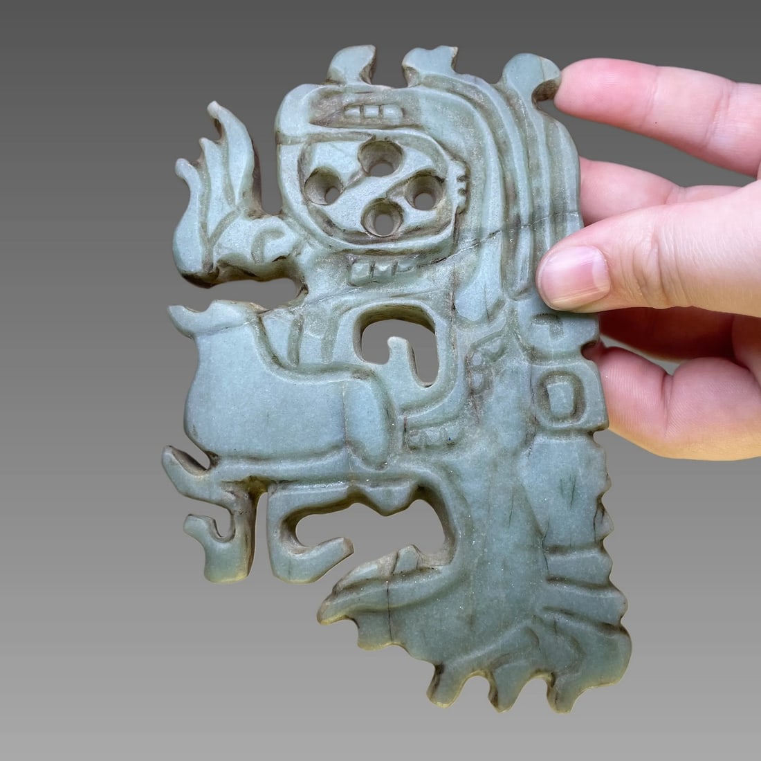 Pre-Columbaian Style Mayan Snake Queen Carving (1 of 2)