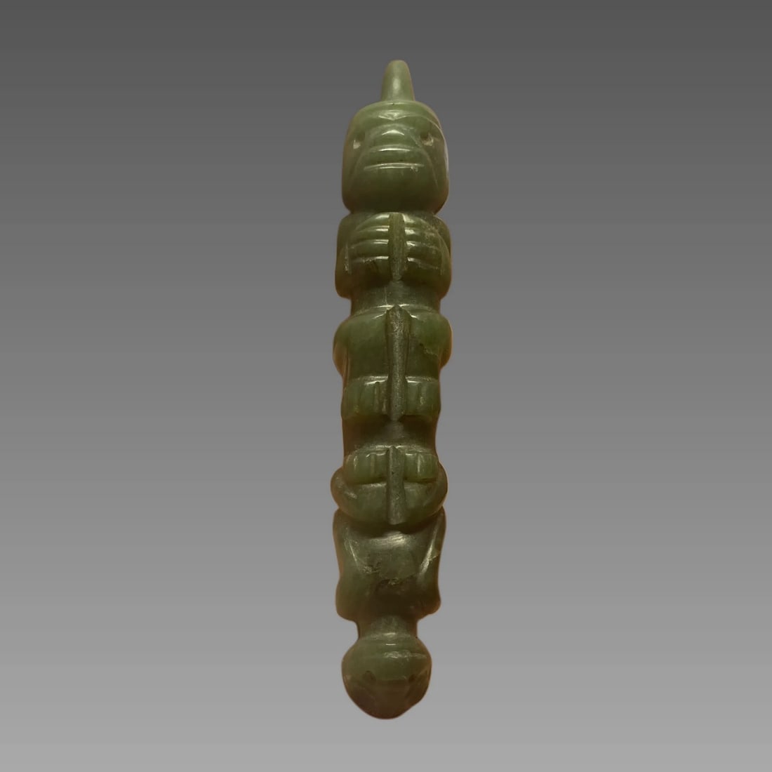 Pre-Columbian Jade Stacked Totem Pendant (1 of 4)