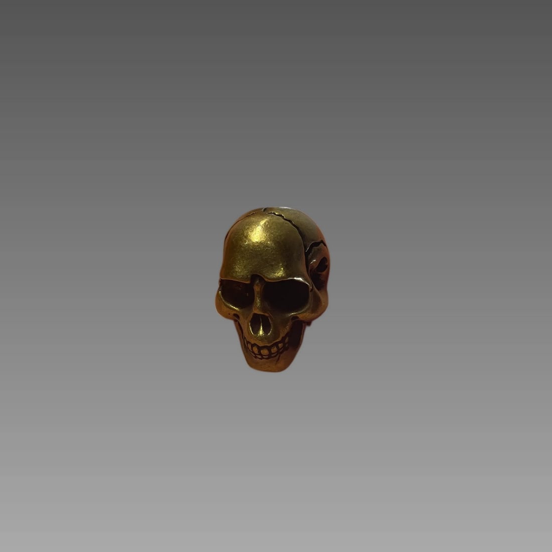 Antique Bronze Tibetan Skull Pendant (1 of 3)