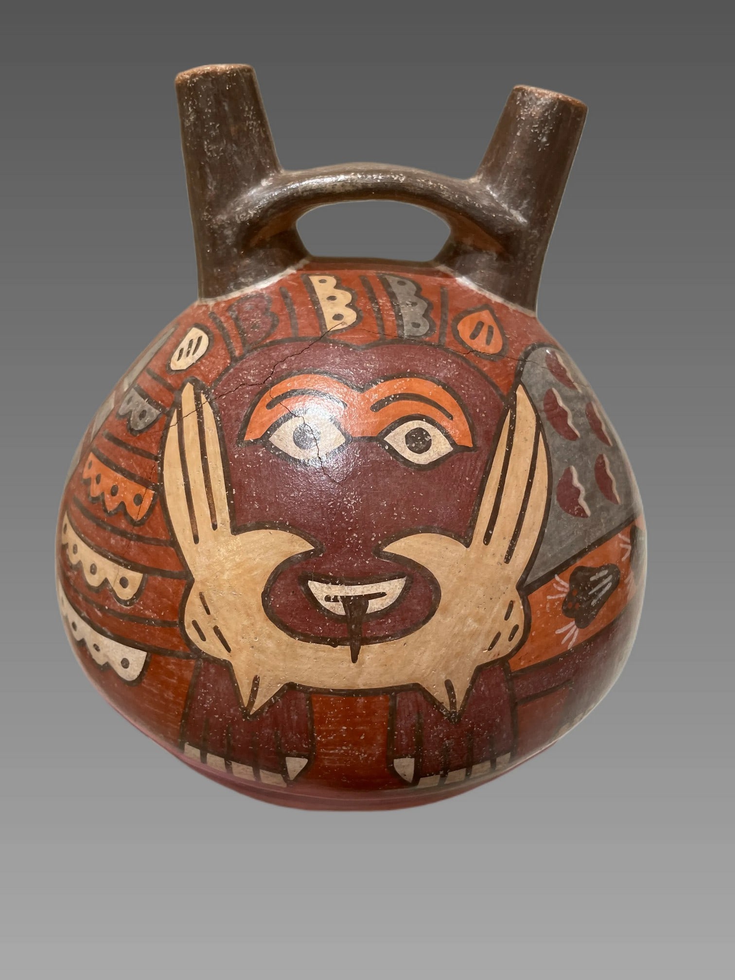 Pre-Columbian Nazca Double Spout Vessel (1 of 4)