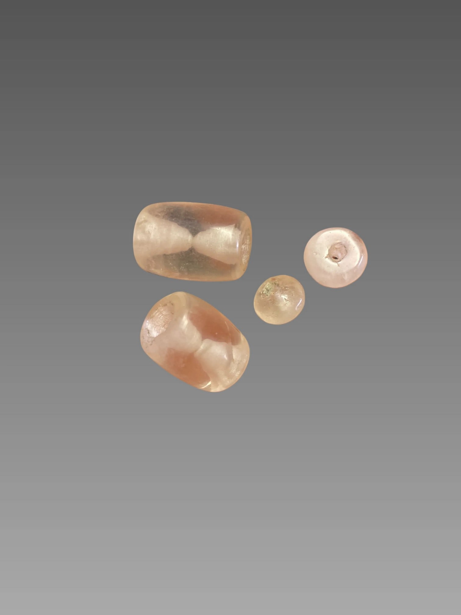 Pre-Columbian Crystal Quartz Tube Beads (1 of 2)