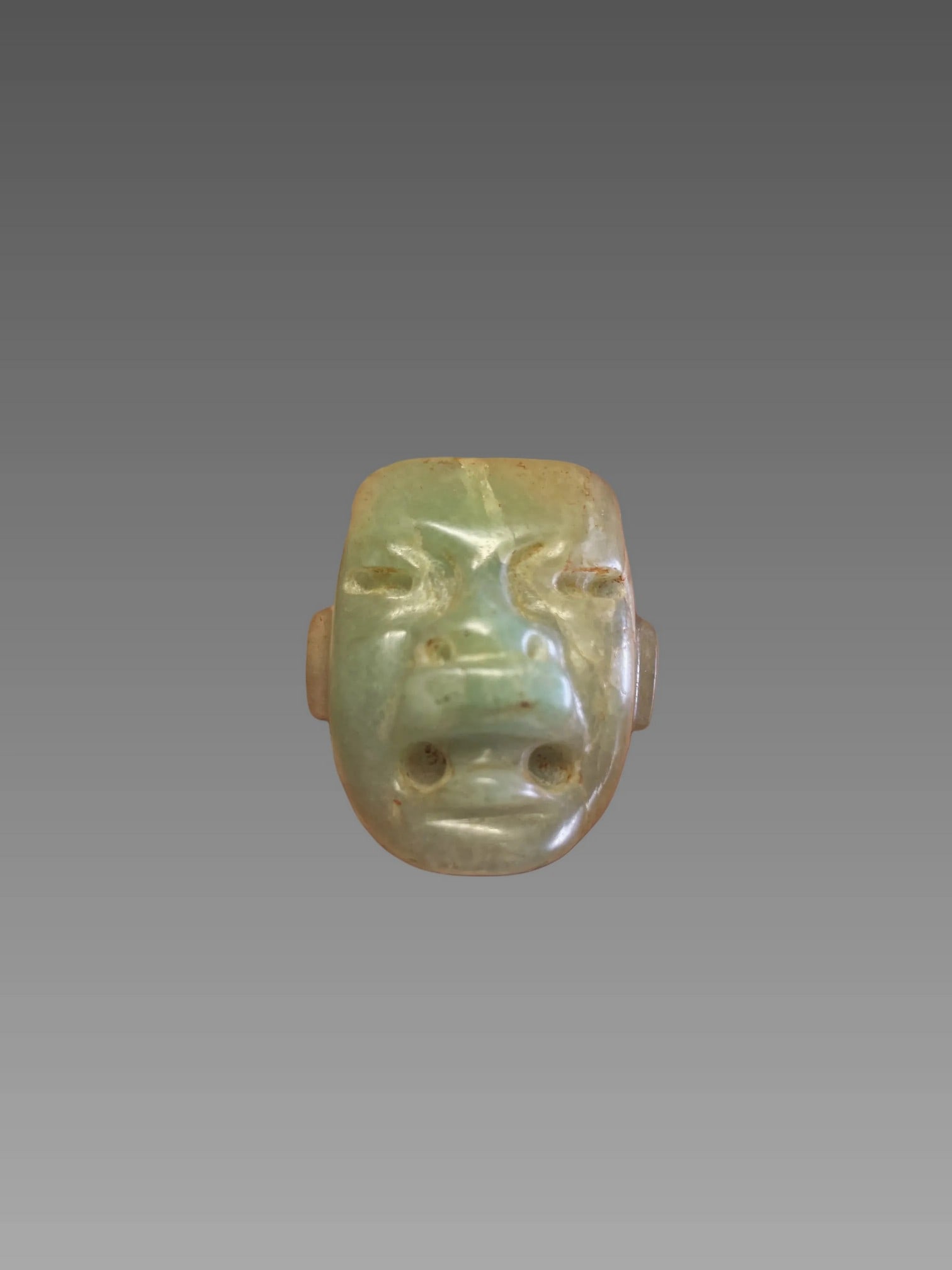 Pre-Columbian Olmec Jade Maskette (1 of 5)