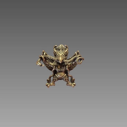 Antique Chinese Bronze Winged Garuda Bird Pendant: Antique Chinese Bronze Winged Garuda Bird Pendant