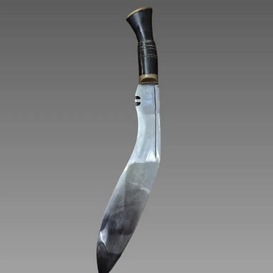 Vintage Gurkha Kukri with Leather Scabbard: Vintage Gurkha Kukri Blade Nepal, Hand Forged Steel, Leather Scabbard
