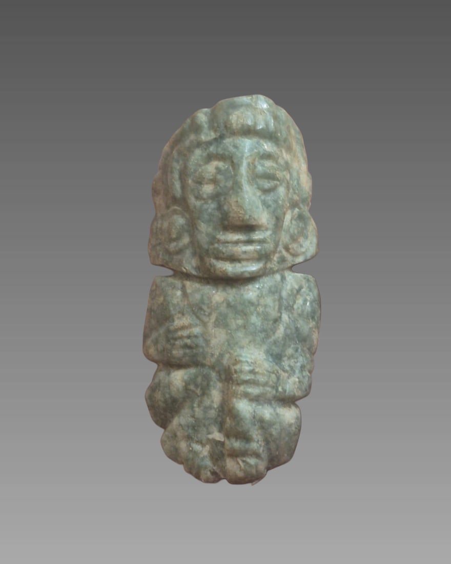 Pre-Columbian Large Mixtec Penante Jade (1 of 4)