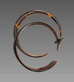 Victorian Tortoise Hoop Earrings