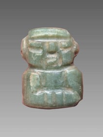 Pre-Columbian Mayan Jade Effigy Pendant