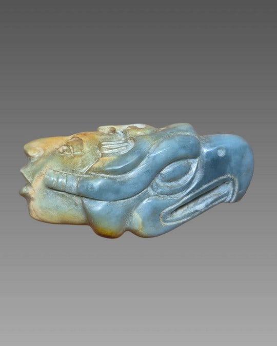 Pre-Columbian Blue Jade Pectoral Pendant (1 of 8)