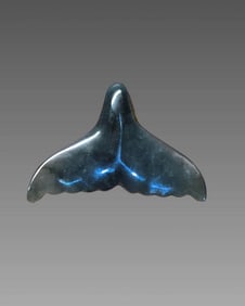 Custom Blue Jadeite Jade Whale Pendant