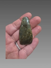 Pre-Columbian Jade Avian Celt Pendant, Nicoya Costa Rica