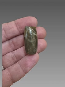 Pre-Columbian Mayan Jade Tube Bead
