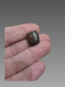 Pre-Columbian Blue Jade Spacer Bead