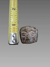 Pre-Columbian Mayan Jade Maskette Pendant