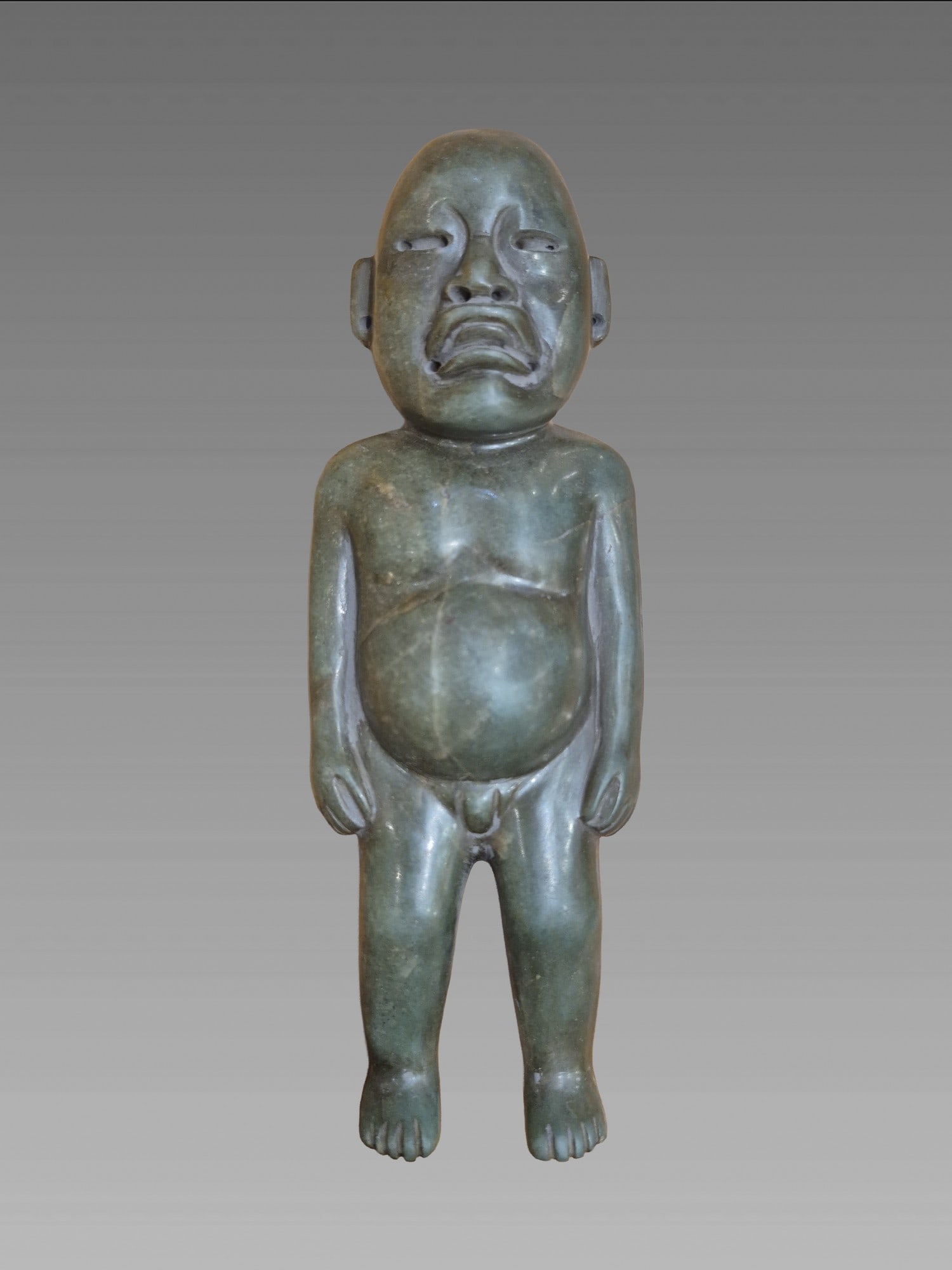Pre-Columbian Olmec Standing Jade Figure (1 of 8)