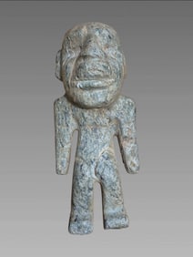 Pre-Columbian Olmec Green Stone Standing Figure