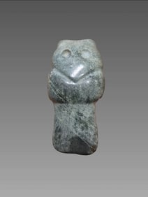 Pre-Columbian Jade Avian Celt Pendant, Nicoya Costa Rica