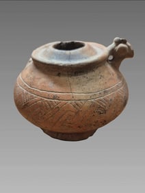 Pre-Columbian Avian Ceramic Globular Pot