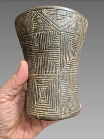 Pre-Columbian Incised Line Kero Cup