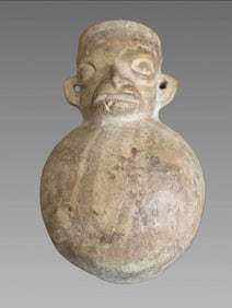 Pre-Columbian Ceramic Vessel with Human Effigy