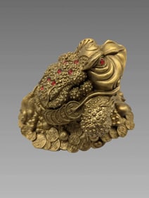 Mid-Century Asian Frog Sculpture