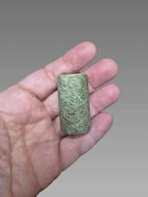 Pre-Columbian Jade Tube Bead
