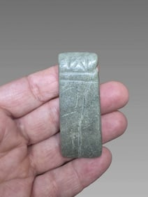 Pre-Columbian Jade Celt Pendant Costa Rica