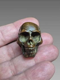 Antique Bronzed Skull Pendant