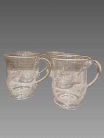 Vintage Glass Mugs Inscribed with the name Paul
