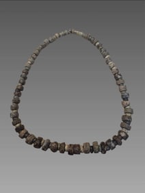 Pre-Columbian Mayan Jade Bead Necklace