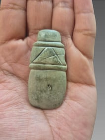 Pre-Columbian Green Stone Axe Pendant, Costa Rica