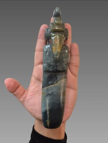 Pre-Columbian Blue Jade Axe God, Nicoya Costa Rica