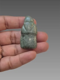 Pre-Columbian Avian Blue Jade Celt Pendant