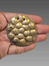 Pre-Columbian Chimu Disc Gold Pendant
