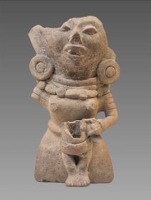 Pre-Columbian Ceramic Clay Effigy Figure