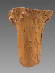 Antique Carved Burl Hardwood Vase